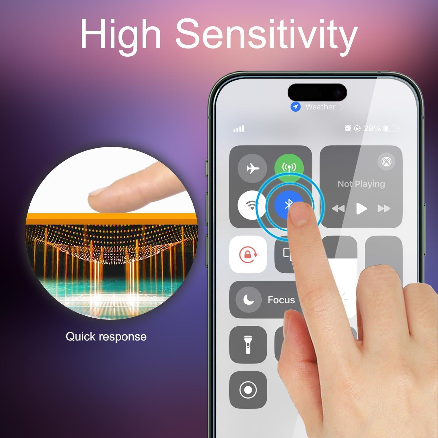imageTENOC Screen Protector for iPhone 17 2Pack Clear 9H Tempered Glass Film Cover Sensor Protection Case Friendly for 63 inchClear