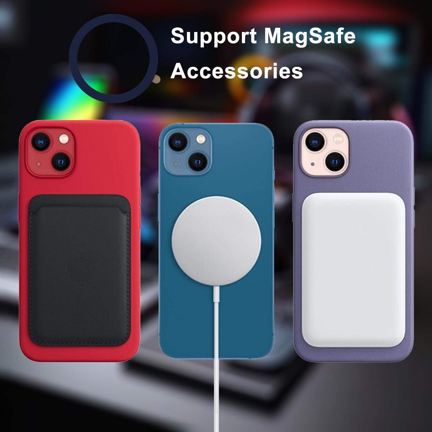 imageTENOC Universal Metal Ring Sticker for Magnetic Charger Compatible with iPhoneSamsungAndroid All Cellphones Magnetic MountPhone Holder Conversion Accessories 3Pcs Black3 x Black White