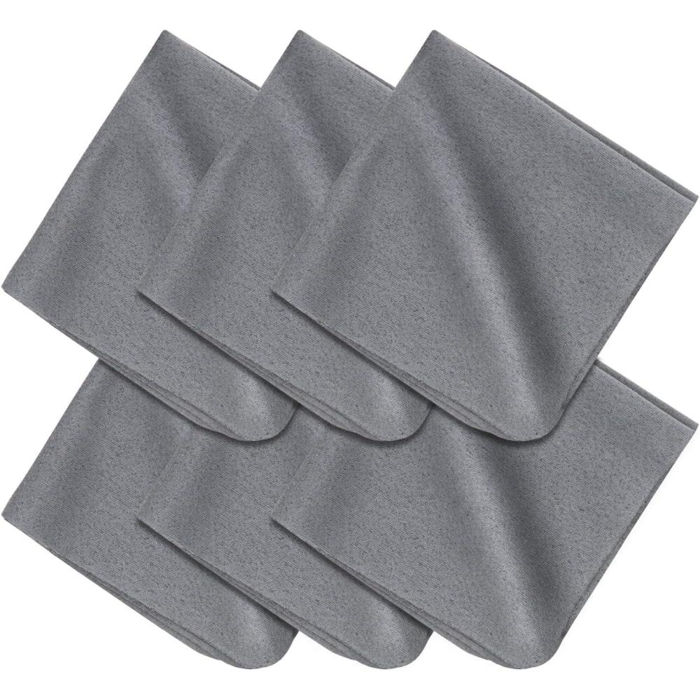 imageTENOC 6 Pack Microfiber Cleaning Cloths for Electronics Camera Lenses Eyeglasses Cell Phone and Laptop Screens Safe and Effective Wipe Kit Gray 6x6Gray