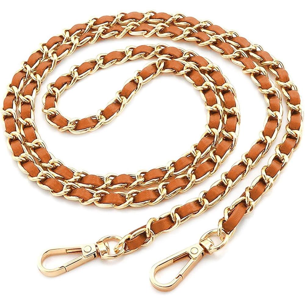 imageTENOC Metal Phone Wrist Strap Universal Cellphone Lanyard with Tether Tab HandsFree Anti Theft Phone Chain WristletCbrown