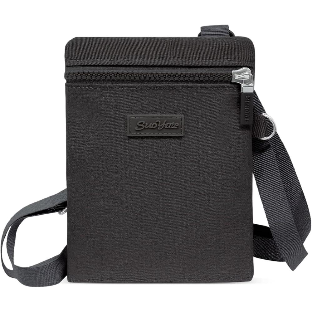 imageTENOC Mini Crossbody Phone Bag Adjustable Cell Phone Purses Travel Shoulder Bag Fit 69 CellphoneKeysEarbudsPassportBlack