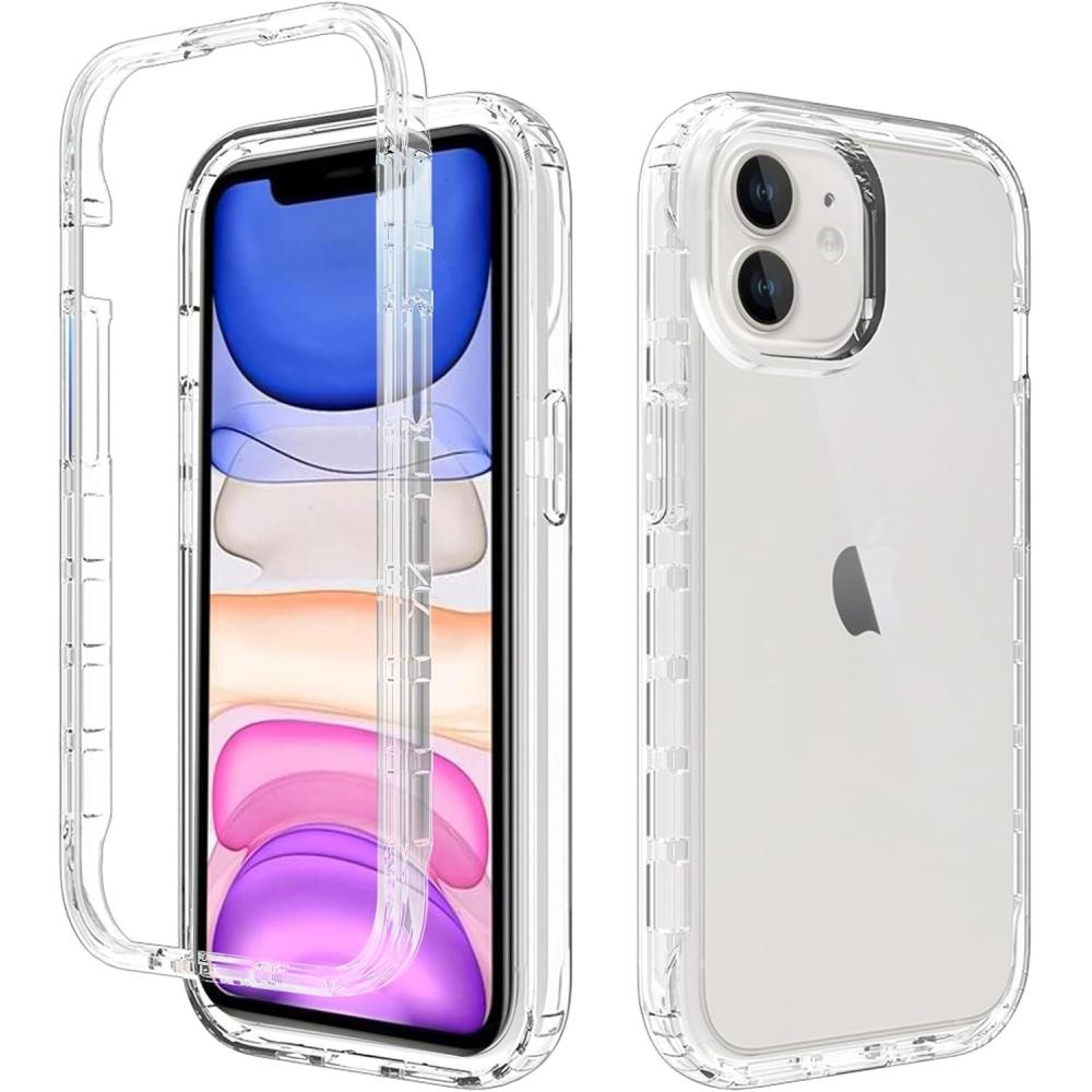 imageTENOC Phone Case Compatible with iPhone 13 amp iPhone 14 Black Case AntiFingerprint Protective Bumper Matte Cover for 61 InchClear Protective