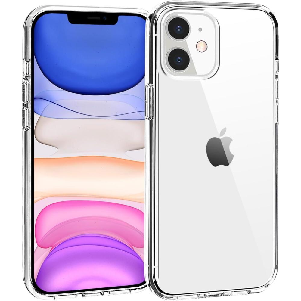 imageTENOC Phone Case Compatible with iPhone 13 amp iPhone 14 Clear Case Shockproof Protective Bumper Slim Cover for 61 InchClear