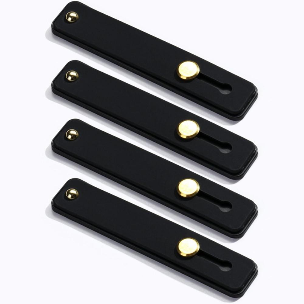 imageTENOC Phone Grip 2 Pieces Black Universal Sticky Finger Strap Holder for Smartphone or Cell Phone CaseA4Black