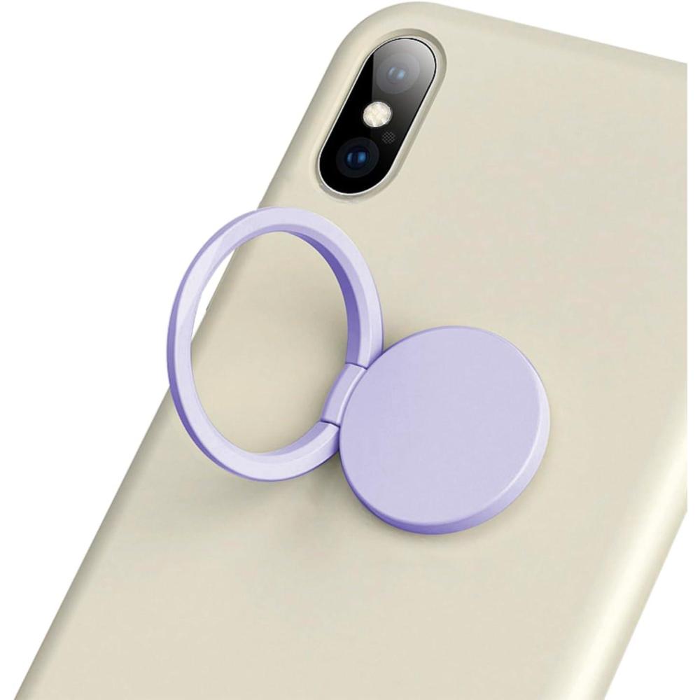 imageTENOC Phone Grip 2 Pieces Black Universal Sticky Finger Strap Holder for Smartphone or Cell Phone CaseT1Purple