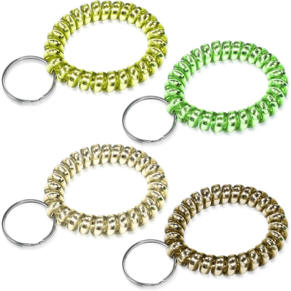 imageTENOC Spiral Coil Keychain Antilost Key Chain Holder Lanyard Cord for Sauna Outdoor Sports and Gym PoolM2