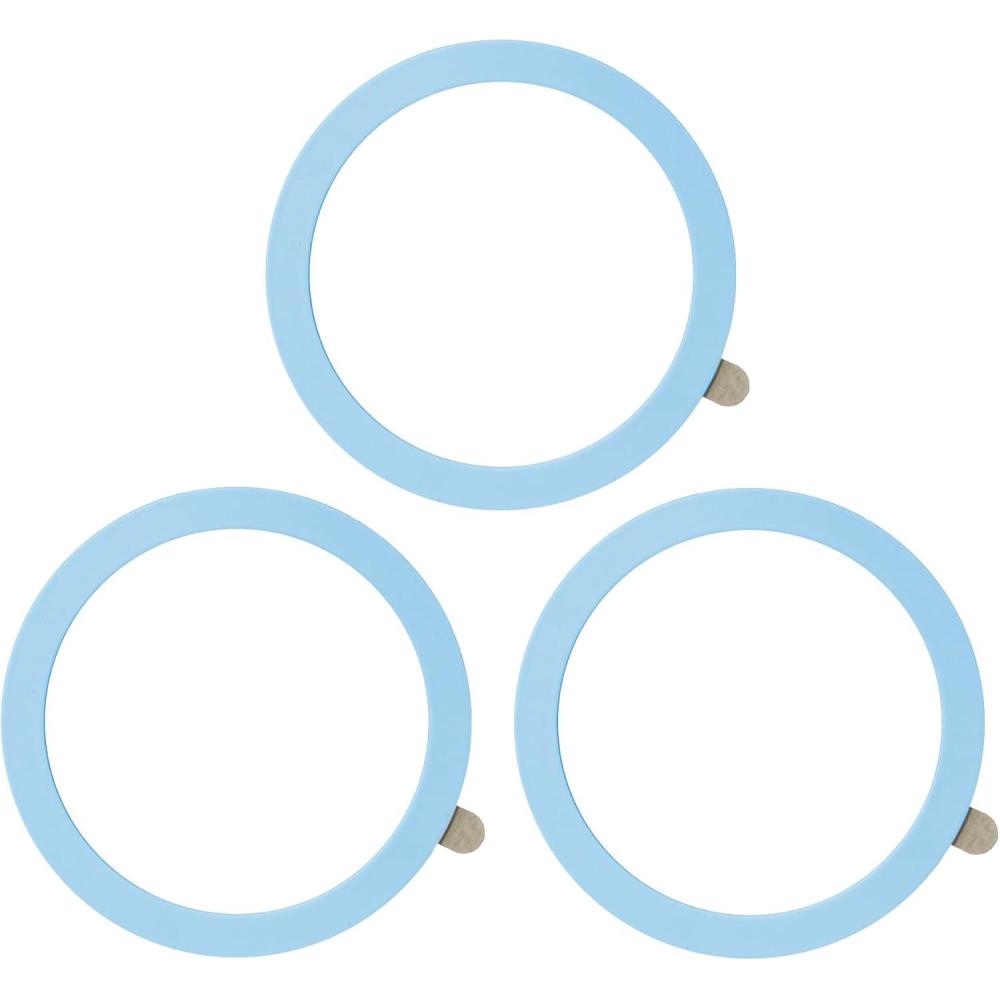 imageTENOC Universal Metal Ring Sticker for Magnetic Charger Compatible with iPhoneSamsungAndroid All Cellphones Magnetic MountPhone Holder Conversion Accessories 3Pcs Black3 x Blue