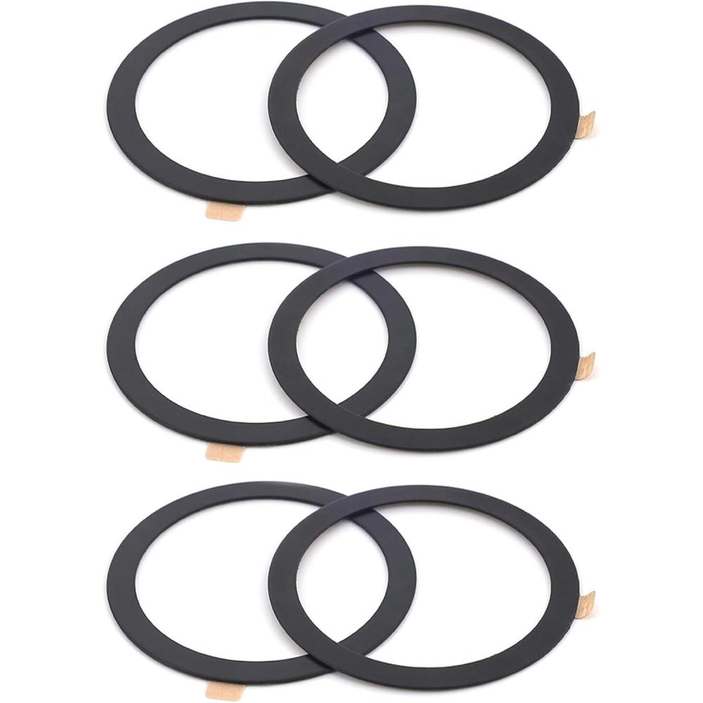 imageTENOC Universal Metal Ring Sticker for Magnetic Charger Compatible with iPhoneSamsungAndroid All Cellphones Magnetic MountPhone Holder Conversion Accessories 3Pcs Black6 x Black
