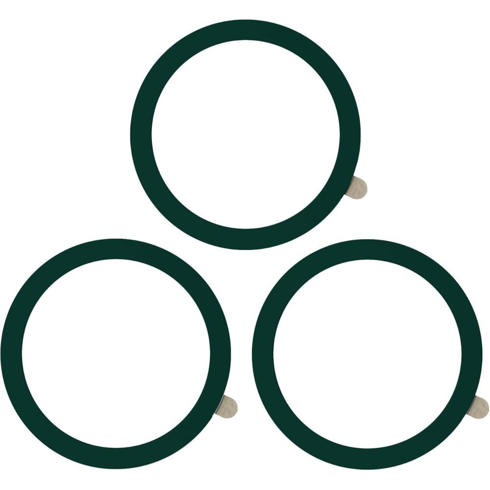 imageTENOC Universal Metal Ring Sticker for Magnetic Charger Compatible with iPhoneSamsungAndroid All Cellphones Magnetic MountPhone Holder Conversion Accessories 3Pcs Black3 x Dark Green
