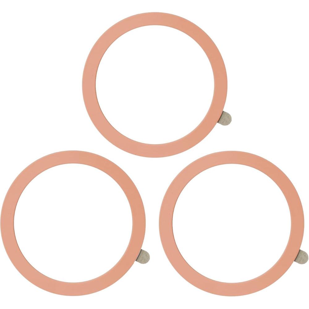 imageTENOC Universal Metal Ring Sticker for Magnetic Charger Compatible with iPhoneSamsungAndroid All Cellphones Magnetic MountPhone Holder Conversion Accessories 3Pcs Black3 x Rose Gold