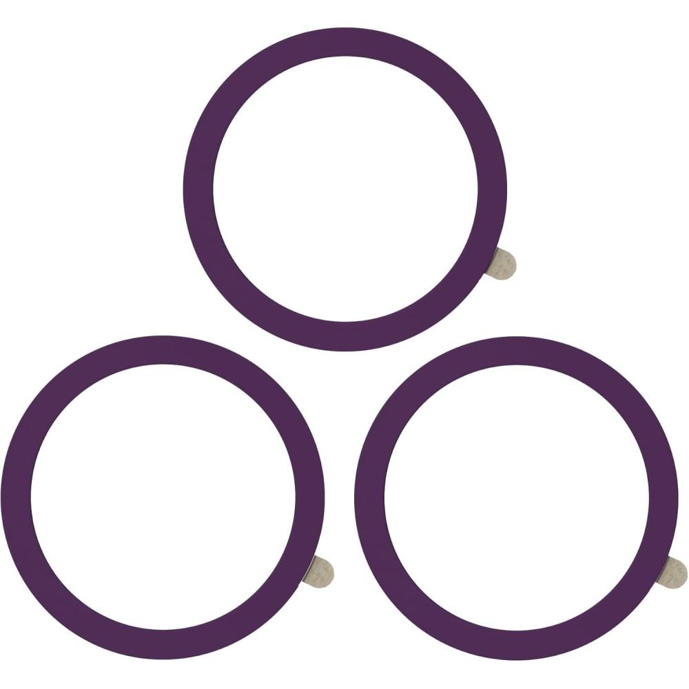 imageTENOC Universal Metal Ring Sticker for Magnetic Charger Compatible with iPhoneSamsungAndroid All Cellphones Magnetic MountPhone Holder Conversion Accessories 3Pcs Black3 x Purple