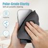 TENOC 6 Pack Microfiber Cleaning Cloths for Electronics, Camera Lenses, Eyeglasses, Cell Phone and Laptop Screens, Safe and Effective Wipe Kit, Gray (6″x6″)(Gray)