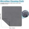 TENOC 6 Pack Microfiber Cleaning Cloths for Electronics, Camera Lenses, Eyeglasses, Cell Phone and Laptop Screens, Safe and Effective Wipe Kit, Gray (6″x6″)(Gray)