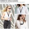 TENOC Adjust Length Phone Crossbody Strap, Detachable Cellphone Wrist Strap, Universal Phone Lanyard(Black)