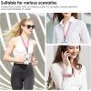 TENOC Adjust Length Phone Crossbody Strap, Detachable Cellphone Wrist Strap, Universal Phone Lanyard(Pink)