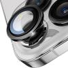TENOC Camera Lens Protector for iPhone 11 Pro & iPhone 11 Pro Max & iPhone 12 Pro, 9H Tempered Glass Camera Screen Cover, Black Metal Individual Ring(Black)