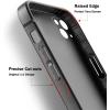 TENOC Camera Lens Protector for iPhone 13, 9H Tempered Glass Camera Screen Cover, Black Metal Individual Ring
