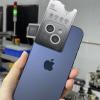 TENOC Camera Lens Protector for iPhone 14 & iPhone 14 Plus, 9H Tempered Glass Camera Screen Cover, Black Metal Individual Ring(Silver Glitter)