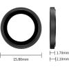 TENOC Camera Lens Protector for iPhone 16 Pro & iPhone 16 Pro Max, 9H Tempered Glass Camera Screen Cover, Black Metal Individual Ring(Black)