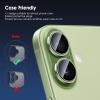 TENOC Camera Lens Protector for iPhone 17 Pro & iPhone 17 Pro Max, 9H Tempered Glass Camera Screen Cover, Silver Metal Individual Ring(Green)