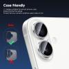 TENOC Camera Lens Protector for iPhone 17 Pro & iPhone 17 Pro Max, 9H Tempered Glass Camera Screen Cover, Silver Metal Individual Ring(Silver)