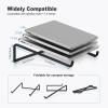 TENOC Foldable Laptop Stand for Desk, Universal Laptop Riser Ventilated Holder Mount Compatible with MacBook, Notebook, ASUS, Acer and More, Black(Black)