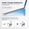 TENOC Foldable Laptop Stand for Desk, Universal Laptop Riser Ventilated Holder Mount Compatible with MacBook, Notebook, ASUS, Acer and More, Black(Silver)