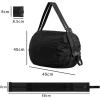 TENOC Foldable Shopping Bag, Reusable Grocery Storage Tote Bag(Black)