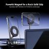 TENOC Magnetic Suction Car Phone Mount, 360° Rotation Phone Holder Mount, Foldable Cellphone Holders for Car/Gym/Shower/Mirror, Black(Black)