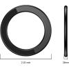 TENOC Magnetic Wall Mount, Magnet Ring Phone Holder, Hands-Free Mirror Shower Car Magnet Stand for All Cellphones, Black(Black)