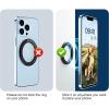 TENOC Magnetic Wall Mount, Magnet Ring Phone Holder, Hands-Free Mirror Shower Car Magnet Stand for All Cellphones, Black(Black)