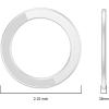 TENOC Magnetic Wall Mount, Magnet Ring Phone Holder, Hands-Free Mirror Shower Car Magnet Stand for All Cellphones, Black(White)