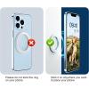 TENOC Magnetic Wall Mount, Magnet Ring Phone Holder, Hands-Free Mirror Shower Car Magnet Stand for All Cellphones, Black(White)