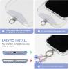TENOC Marble Beaded Phone Wrist Strap, Cellphone Lanyard with Tether Tab, Hands-Free Phone Chain Wristlet Bracelet Keychain, Obsidian Black(A-multicolor)