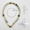 TENOC Marble Beaded Phone Wrist Strap, Cellphone Lanyard with Tether Tab, Hands-Free Phone Chain Wristlet Bracelet Keychain, Obsidian Black(B-amazonite)
