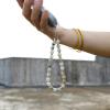 TENOC Marble Beaded Phone Wrist Strap, Cellphone Lanyard with Tether Tab, Hands-Free Phone Chain Wristlet Bracelet Keychain, Obsidian Black(B-amazonite)