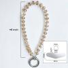 TENOC Marble Beaded Phone Wrist Strap, Cellphone Lanyard with Tether Tab, Hands-Free Phone Chain Wristlet Bracelet Keychain, Obsidian Black(C-champagne)