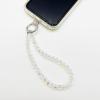 TENOC Marble Beaded Phone Wrist Strap, Cellphone Lanyard with Tether Tab, Hands-Free Phone Chain Wristlet Bracelet Keychain, Obsidian Black(C-clear)