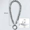 TENOC Marble Beaded Phone Wrist Strap, Cellphone Lanyard with Tether Tab, Hands-Free Phone Chain Wristlet Bracelet Keychain, Obsidian Black(C-gray)