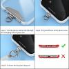 TENOC Marble Beaded Phone Wrist Strap, Cellphone Lanyard with Tether Tab, Hands-Free Phone Chain Wristlet Bracelet Keychain, Obsidian Black(C-gray)