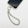 TENOC Marble Beaded Phone Wrist Strap, Cellphone Lanyard with Tether Tab, Hands-Free Phone Chain Wristlet Bracelet Keychain, Obsidian Black(C-gray)