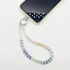 TENOC Marble Beaded Phone Wrist Strap, Cellphone Lanyard with Tether Tab, Hands-Free Phone Chain Wristlet Bracelet Keychain, Obsidian Black(C-multicolour)