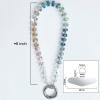 TENOC Marble Beaded Phone Wrist Strap, Cellphone Lanyard with Tether Tab, Hands-Free Phone Chain Wristlet Bracelet Keychain, Obsidian Black(C-multicolour)