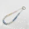 TENOC Marble Beaded Phone Wrist Strap, Cellphone Lanyard with Tether Tab, Hands-Free Phone Chain Wristlet Bracelet Keychain, Obsidian Black(C-multicolour)