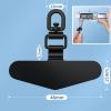 TENOC Metal Phone Tether Tab, Metal Phone Patch, Universal Cellphone Lanyard Pad for Full Phone Cases, 2 x Sliver(360° Rotation-black)