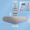 TENOC Metal Phone Tether Tab, Metal Phone Patch, Universal Cellphone Lanyard Pad for Full Phone Cases, 2 x Sliver(360° Rotation-silver)