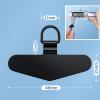 TENOC Metal Phone Tether Tab, Metal Phone Patch, Universal Cellphone Lanyard Pad for Full Phone Cases, 2 x Sliver(Black)