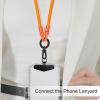 TENOC Metal Phone Tether, Universal Cellphone Lanyard Pad with 360 Rotation Spring Ring, Rose Gold(Black)
