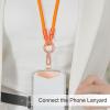 TENOC Metal Phone Tether, Universal Cellphone Lanyard Pad with 360 Rotation Spring Ring, Rose Gold(Rose Gold)