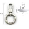 TENOC Metal Phone Tether, Universal Cellphone Lanyard Pad with 360 Rotation Spring Ring, Rose Gold(Sliver)